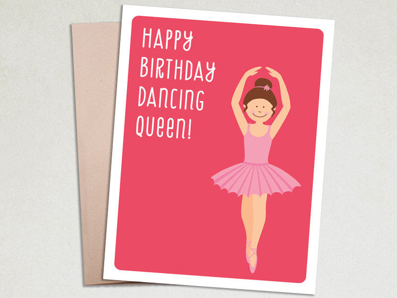 Birthday Greeting - Dancing Queen - Birthday Card for Girls - The Imagination Spot